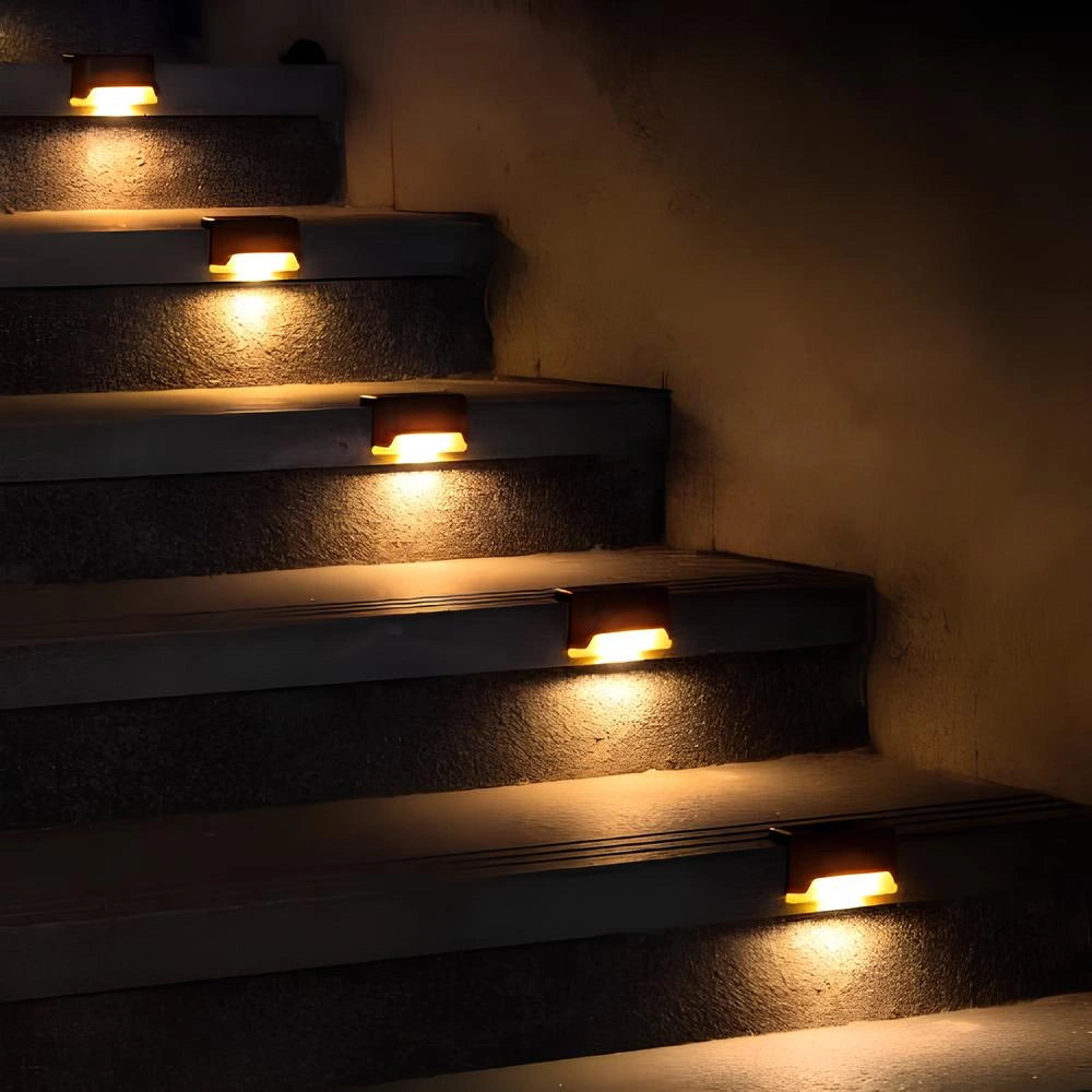 Solar Step Lights with Dusk to Dawn Sensors for Outdoor Safety NaLani