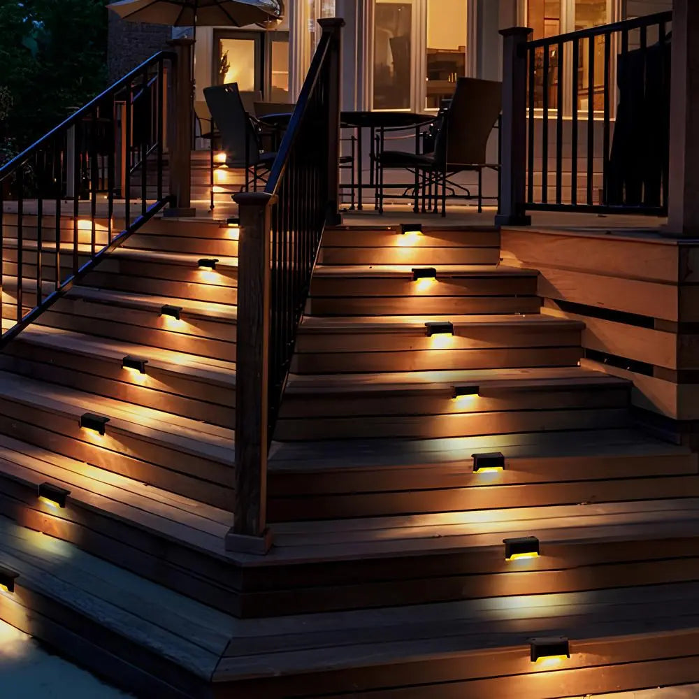 Solar Step Lights with Dusk to Dawn Sensors for Outdoor Safety NaLani