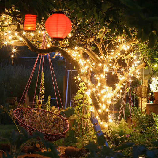 Solar String Fairy Lights for Outdoor Garden and Patio Decor Warm NaLani
