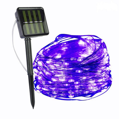 Solar String Fairy Lights for Outdoor Garden and Patio Decor Purple NaLani