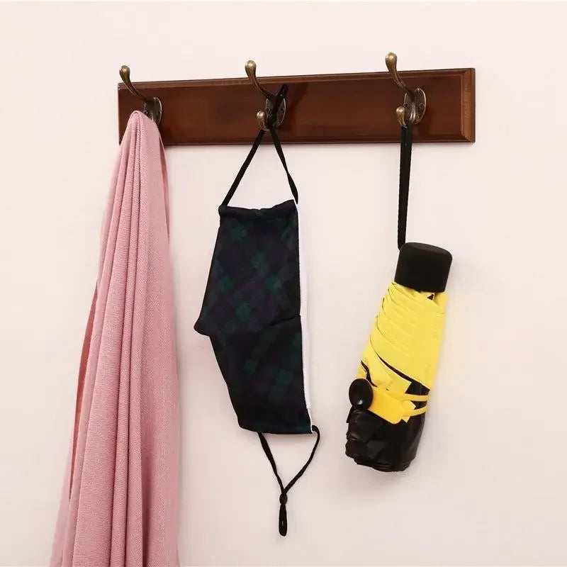 Solid Wood Wall Mounted Coat Rack with Hooks for Jackets and Hats NaLani