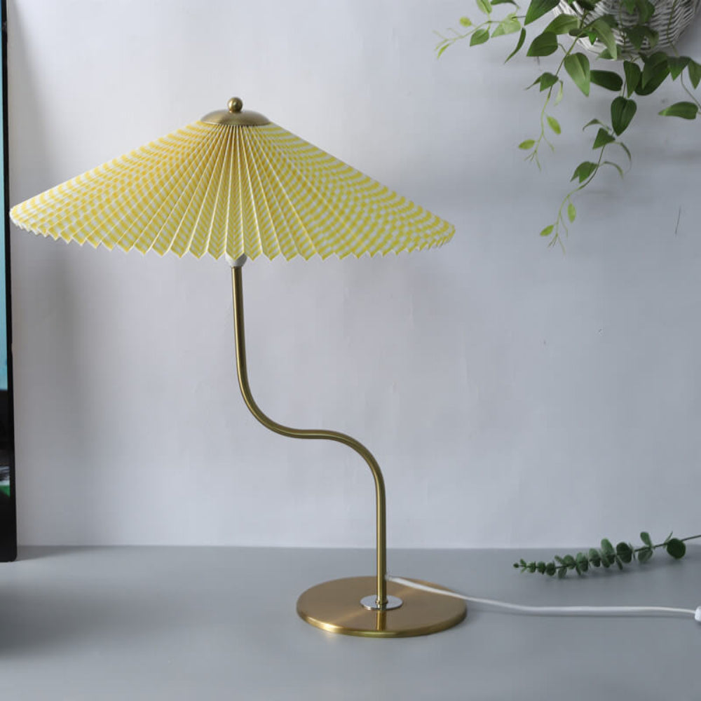 Solveta - Retro Pleated shade table lamp NALANI