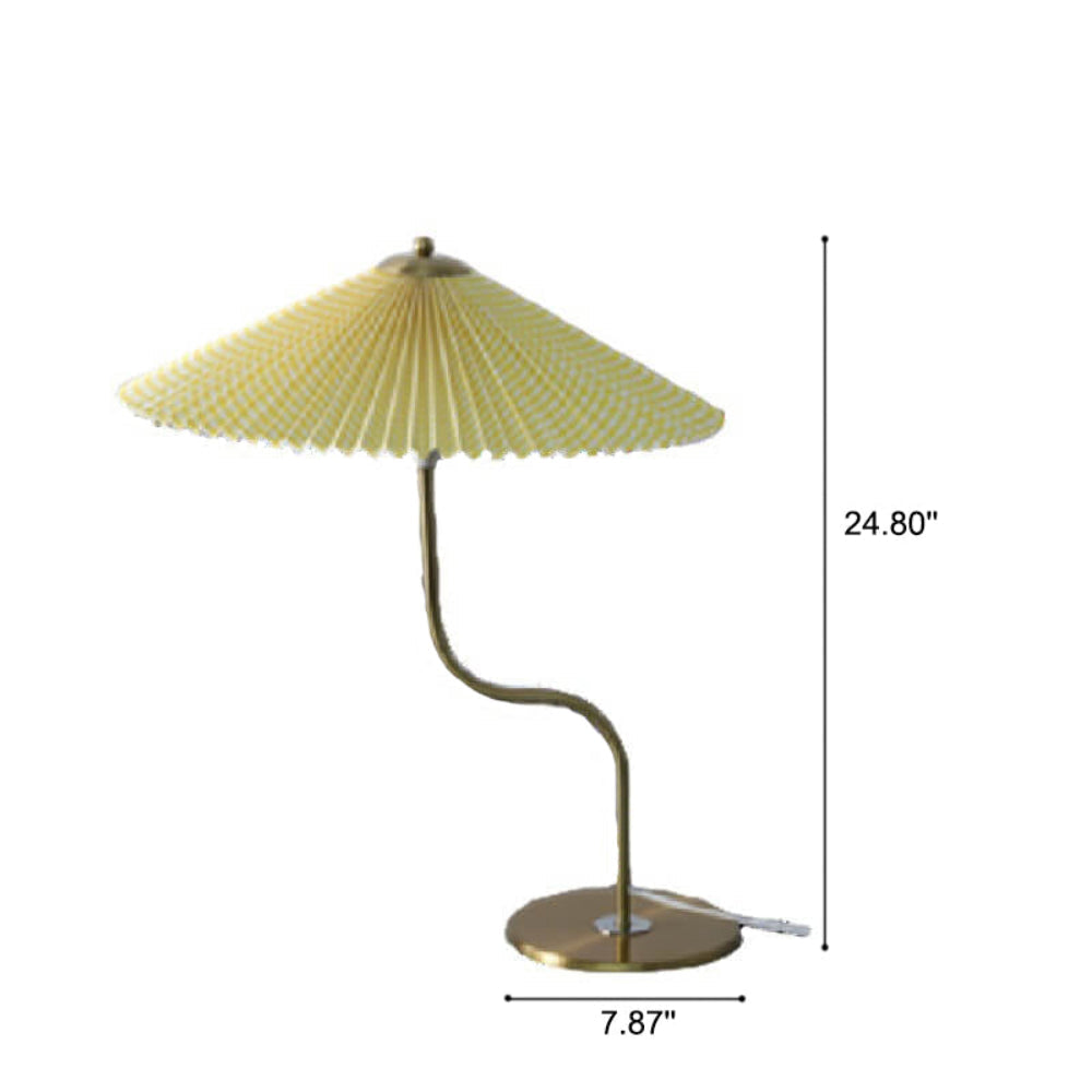 Solveta - Retro Pleated shade table lamp NALANI