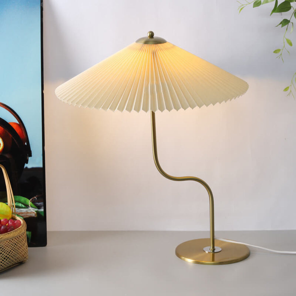 Solveta - Retro Pleated shade table lamp NALANI