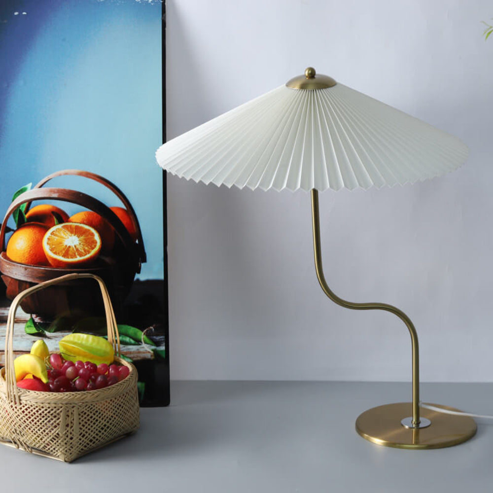 Solveta - Retro Pleated shade table lamp NALANI