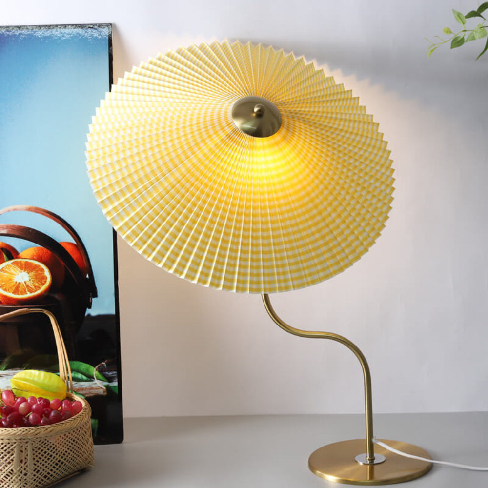 Solveta - Retro Pleated shade table lamp NALANI