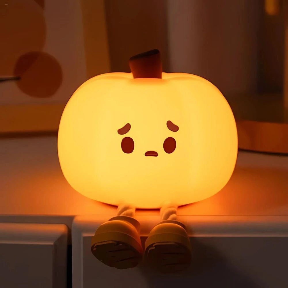 Squeeze Night Light for Kids with Adjustable Brightness and Glow Pumpkin NaLani