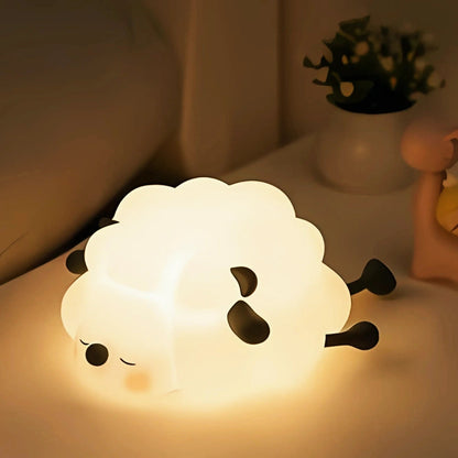 Squeeze Night Light for Kids with Adjustable Brightness and Glow Sleepy Sheep NaLani
