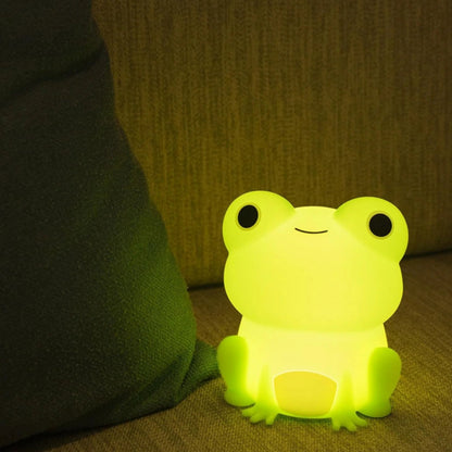 Squeeze Night Light for Kids with Adjustable Brightness and Glow Frog NaLani