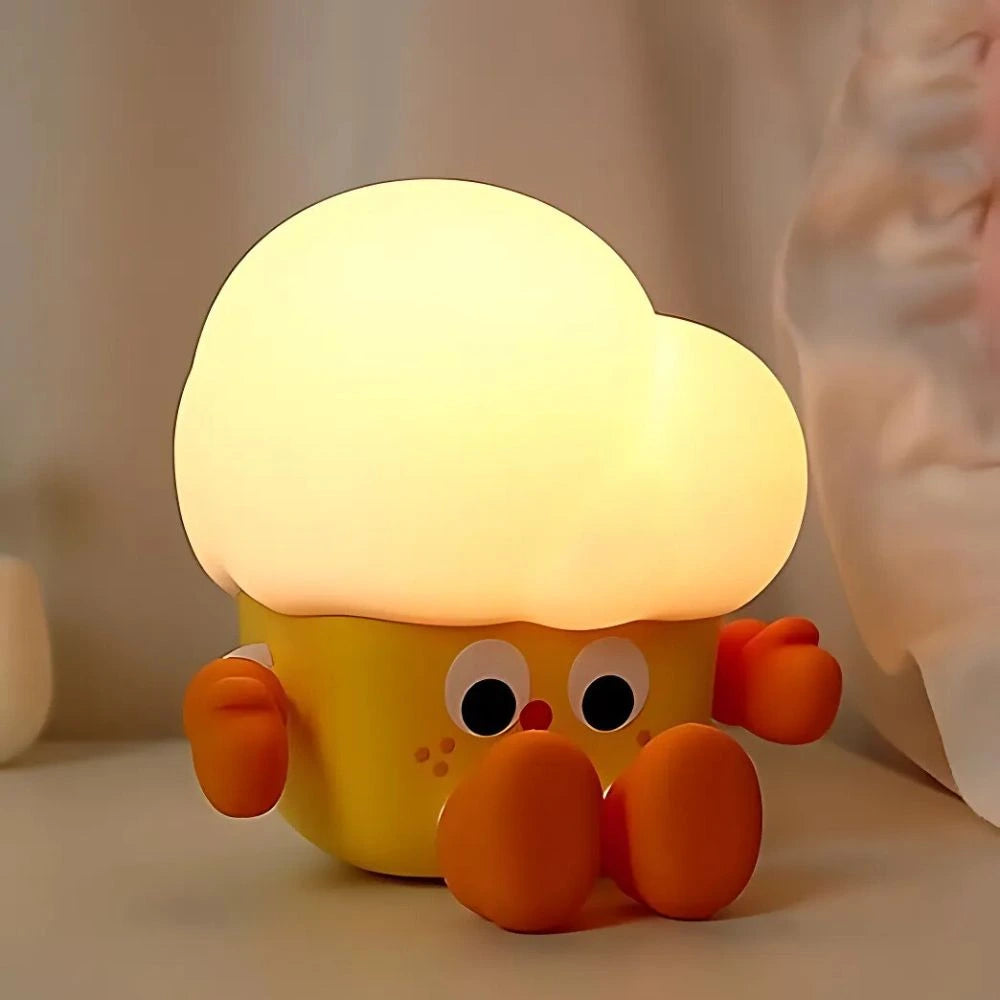 Squeeze Night Light for Kids with Adjustable Brightness and Glow Popcorn NaLani