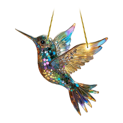 Stained Hummingbird Suncatcher Window Decor Gift For Home Hummingbird NALANI