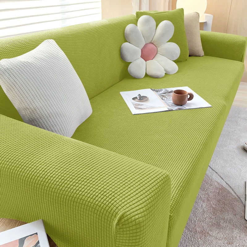 Stretchable Sofa Cover Provides Protection And Stylish Look Grass green NALANI