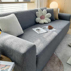 Stretchable Sofa Cover Provides Protection And Stylish Look Light gray NALANI