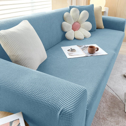 Stretchable Sofa Cover Provides Protection And Stylish Look Sea blue NALANI