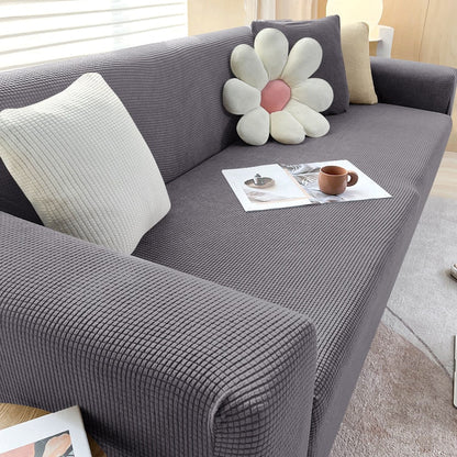 Stretchable Sofa Cover Provides Protection And Stylish Look dark gray NALANI