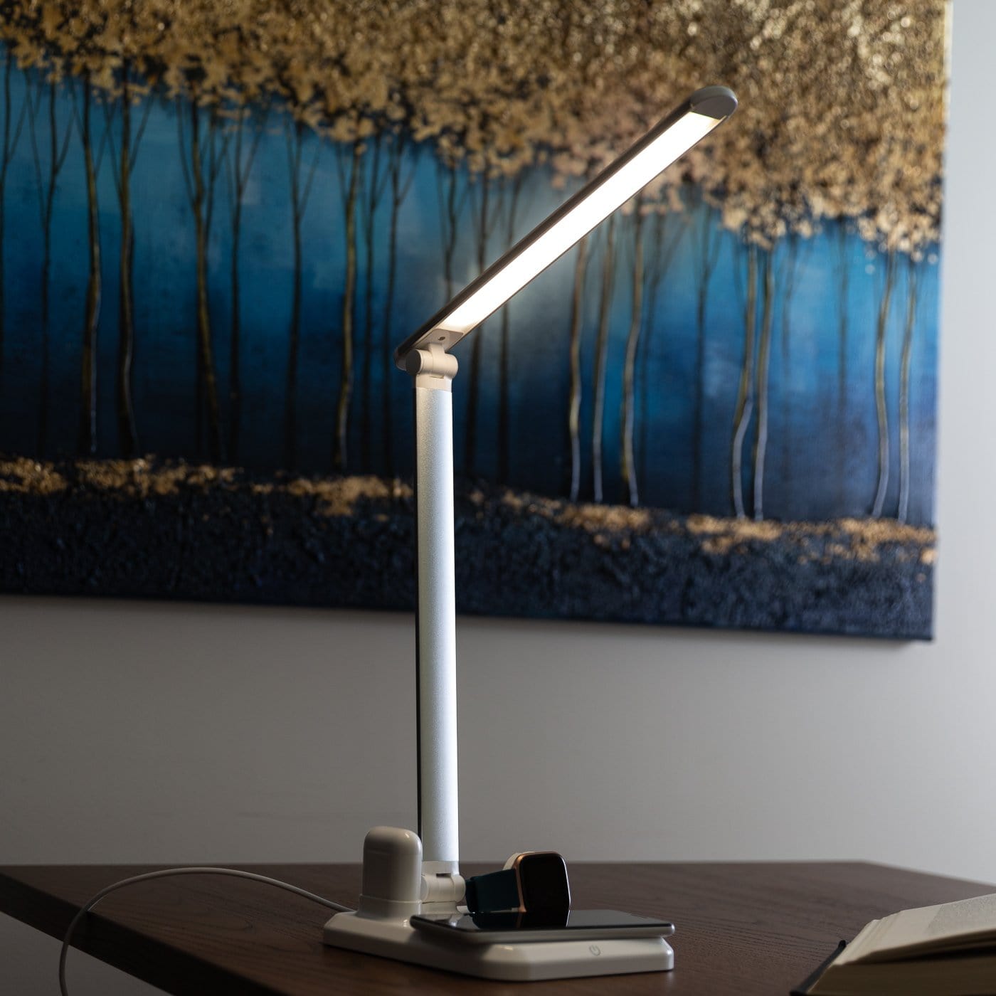 Stylish 4-in-1 LED Desk Lamp with Wireless Charging for Devices NALANI