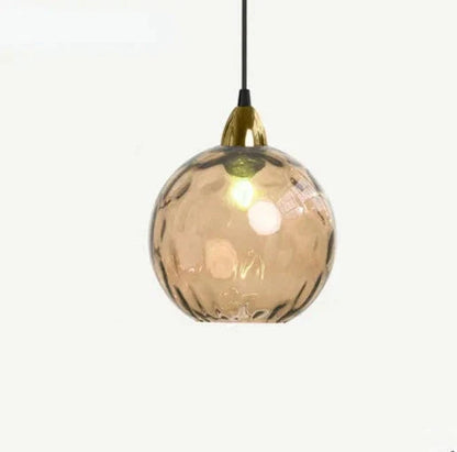 Stylish Glass Hanging Lamp for Elegant Home Lighting Decor Amber NaLani