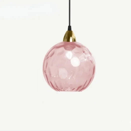 Stylish Glass Hanging Lamp for Elegant Home Lighting Decor Pink NaLani