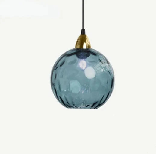 Stylish Glass Hanging Lamp for Elegant Home Lighting Decor Blue NaLani