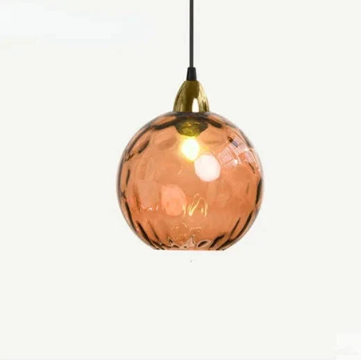 Stylish Glass Hanging Lamp for Elegant Home Lighting Decor Orange NaLani