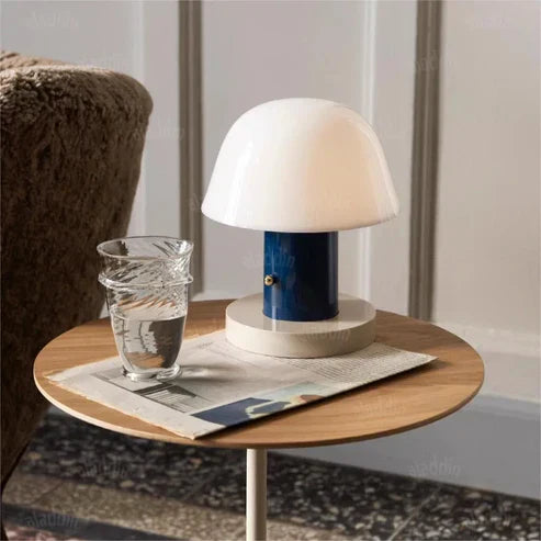 Stylish Mushroom Lamp for Cozy Home Decor Soft Warm Light Blue NALANI