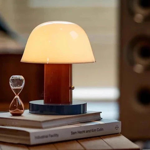 Stylish Mushroom Lamp for Cozy Home Decor Soft Warm Light Red NALANI