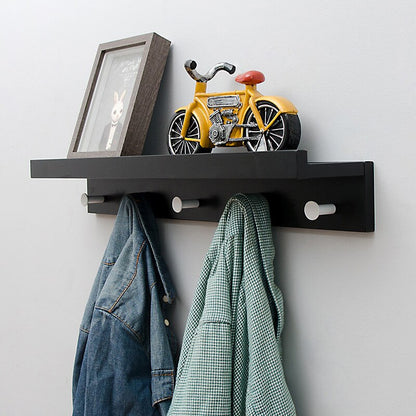 Stylish Wall Shelf With Hooks for Home Entryway Storage NaLani