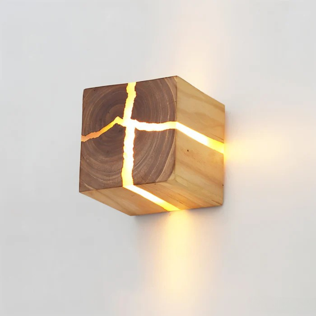 Stylish Wooden LED Wall Lamp For Indoor Living Spaces NALANI