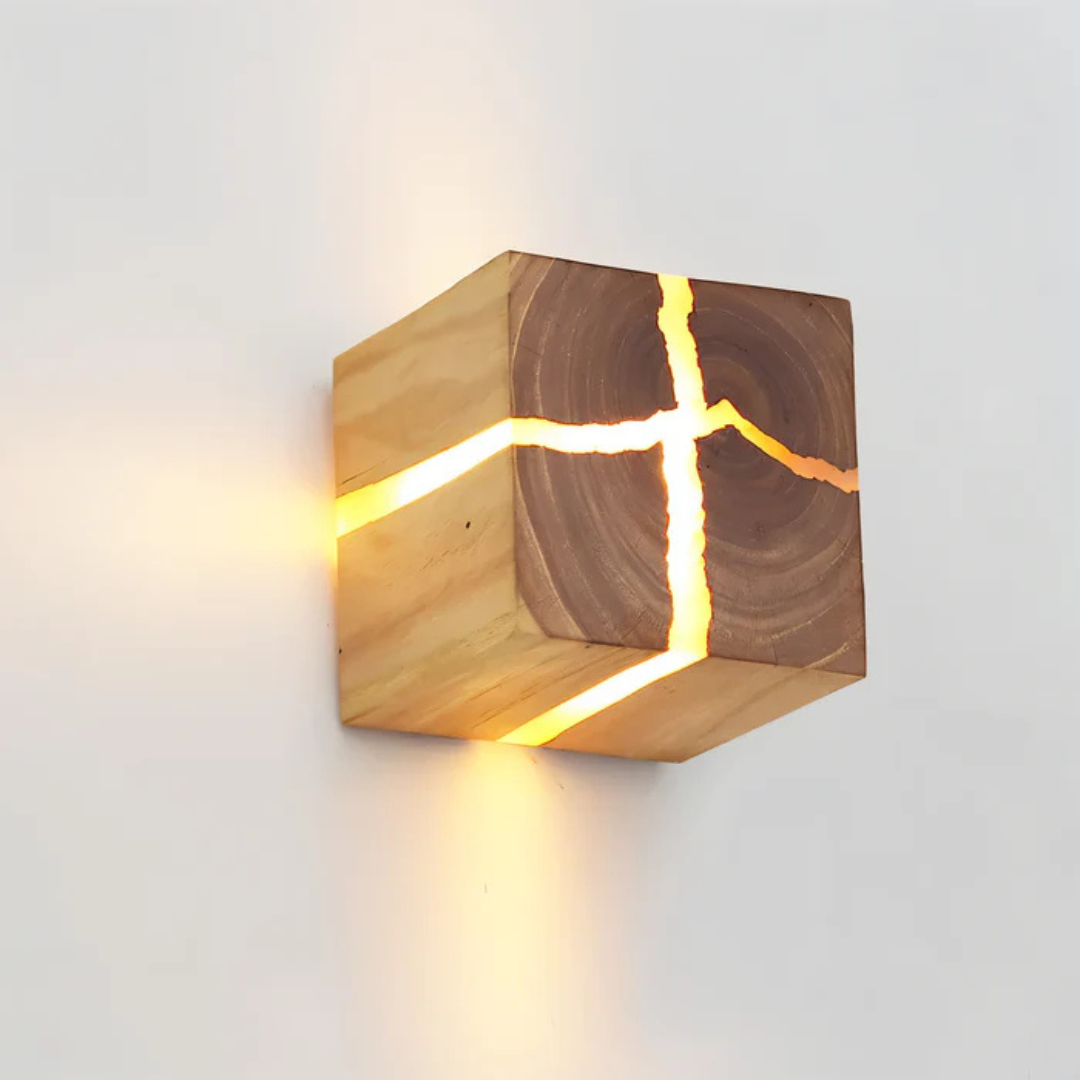 Stylish Wooden LED Wall Lamp For Indoor Living Spaces NALANI