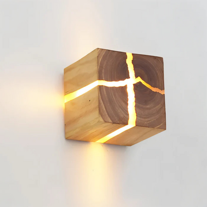 Stylish Wooden LED Wall Lamp For Indoor Living Spaces NALANI