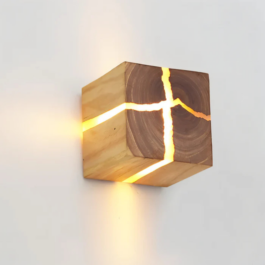 Stylish Wooden LED Wall Lamp For Indoor Living Spaces NALANI