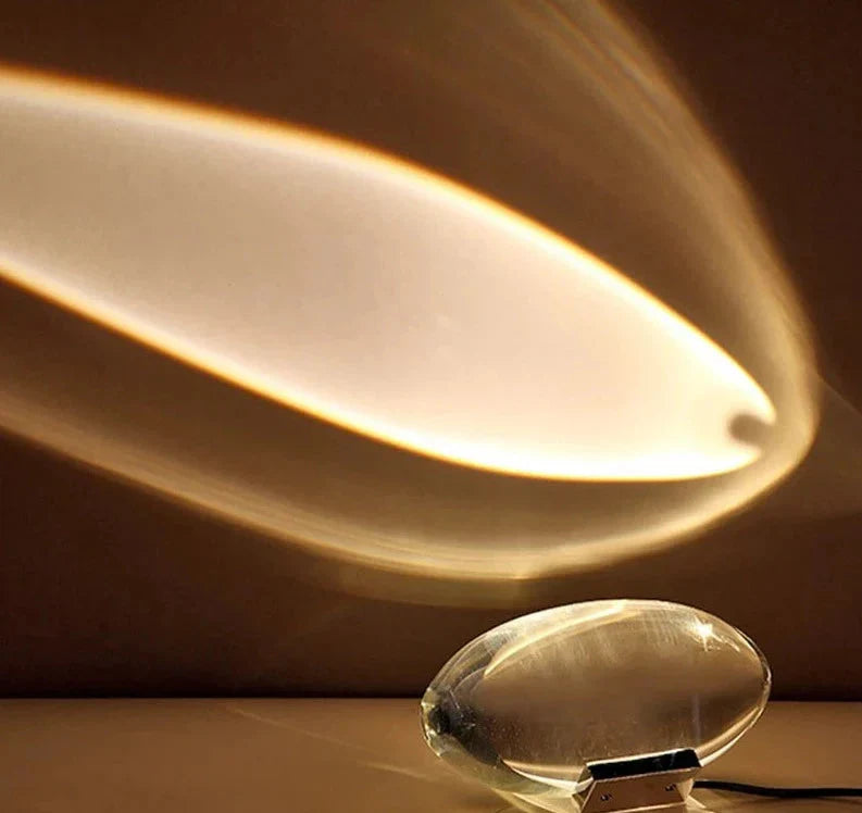 Sunlight Table Lamp With Clear Glass Shade And Color Modes NALANI