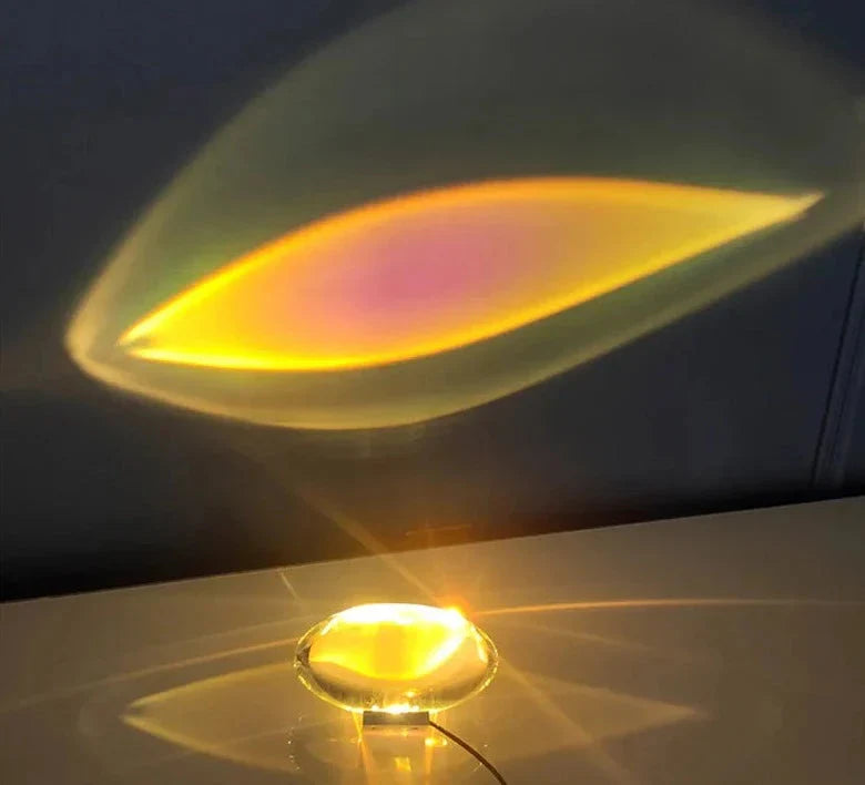 Sunlight Table Lamp With Clear Glass Shade And Color Modes NALANI
