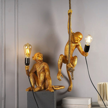 Surrealism Monkey Decorative Lamp Unique Handcrafted Home Light NaLani