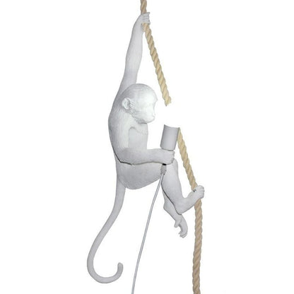 Surrealism Monkey Decorative Lamp Unique Handcrafted Home Light Style 3 White NaLani