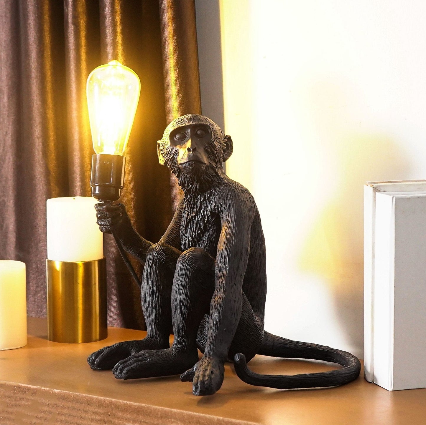 Surrealism Monkey Decorative Lamp Unique Handcrafted Home Light NaLani