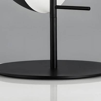 Table Lamp with Vertical Half Sphere and Horizontal Smoke Shade NALANI