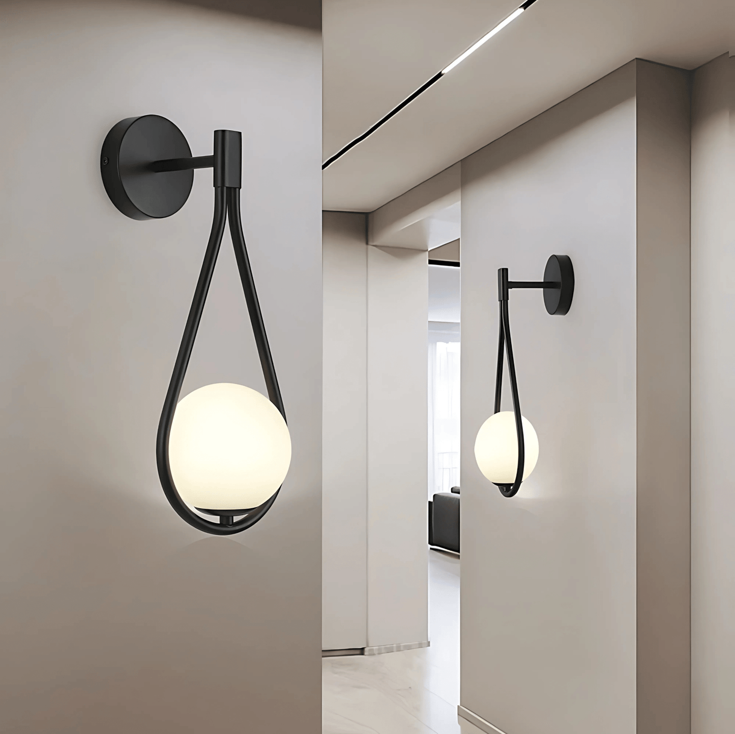 Teardrop Wall Light Fixture Elegant Modern Finishes Set NALANI