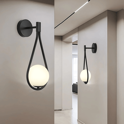 Teardrop Wall Light Fixture Elegant Modern Finishes Set NALANI