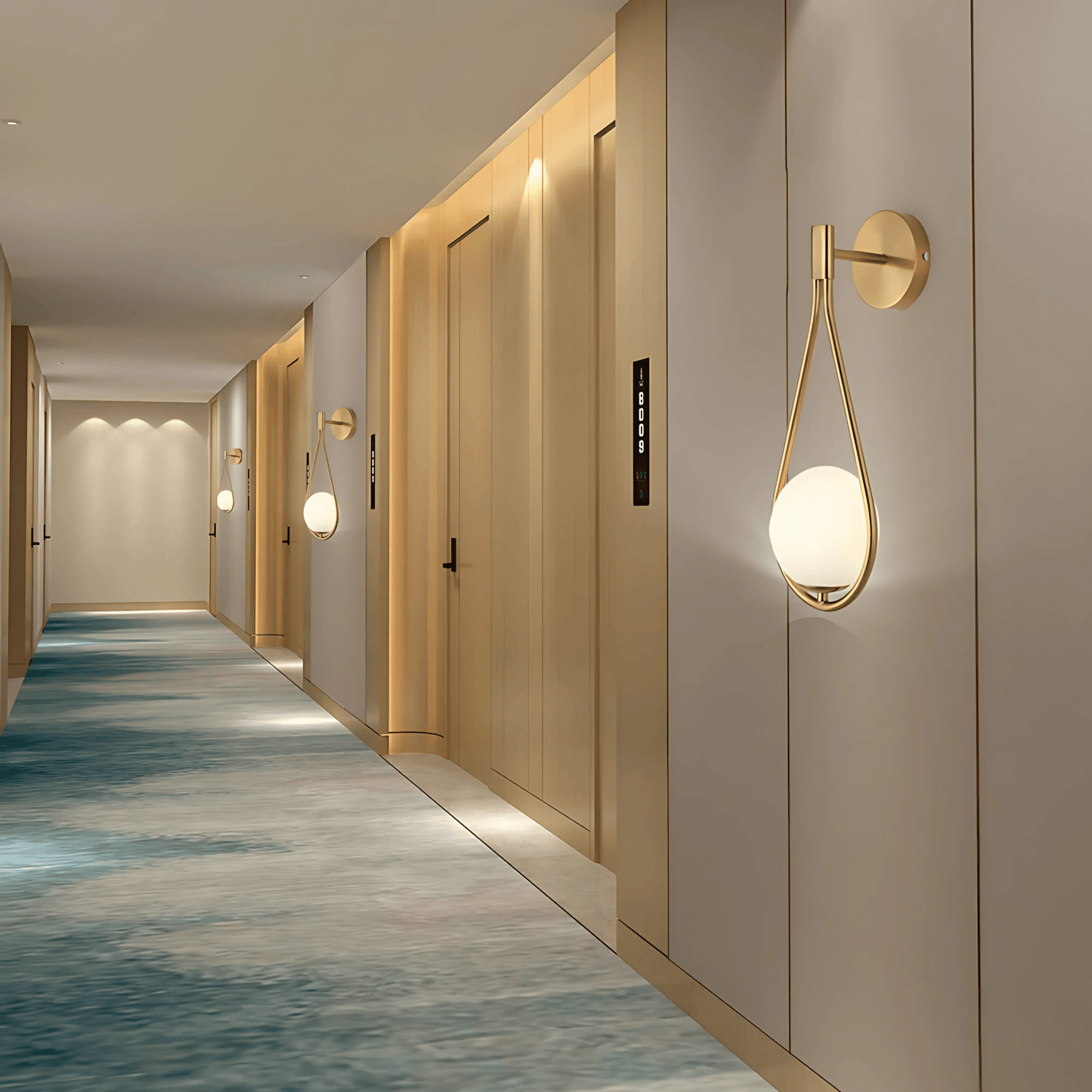 Teardrop Wall Light Fixture Elegant Modern Finishes Set NALANI