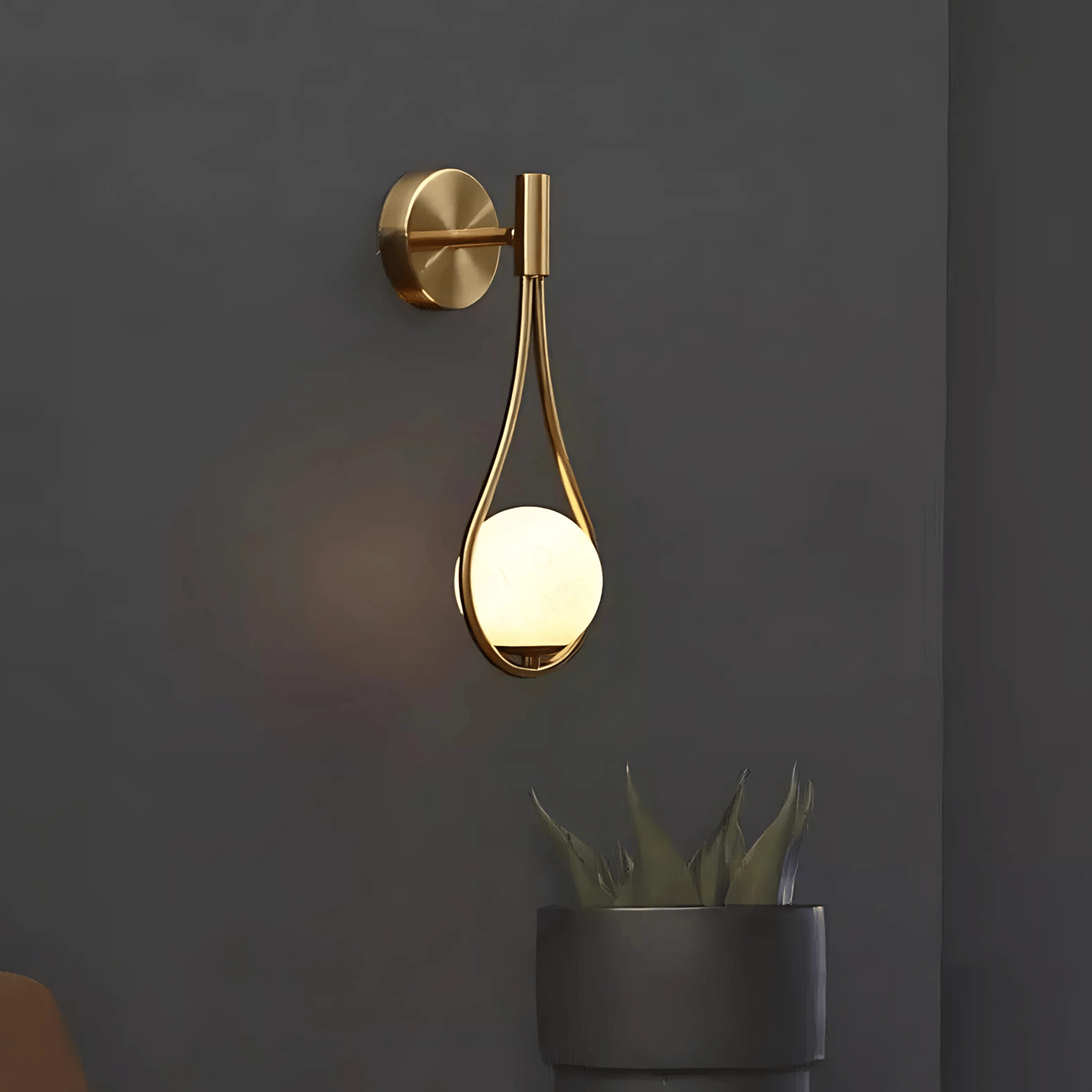 Teardrop Wall Light Fixture Elegant Modern Finishes Set NALANI