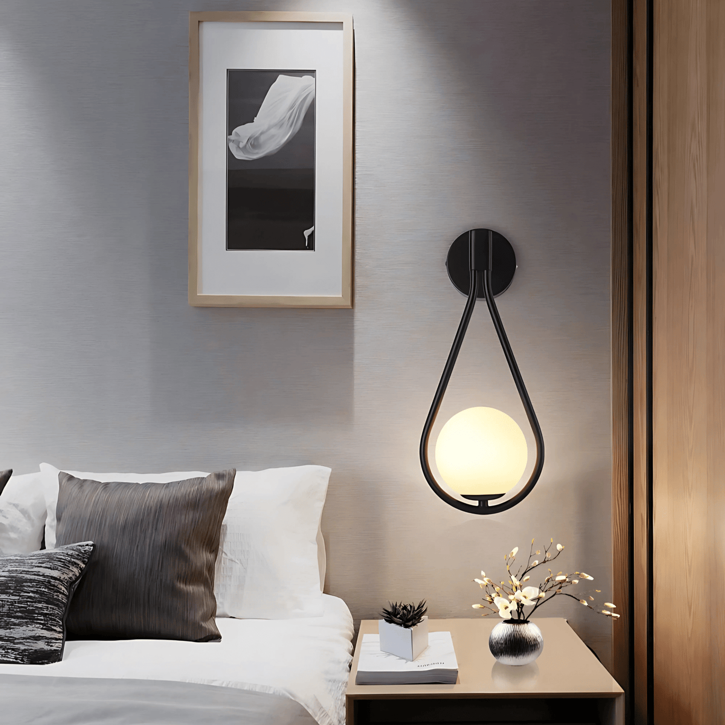 Teardrop Wall Light Fixture Elegant Modern Finishes Set NALANI