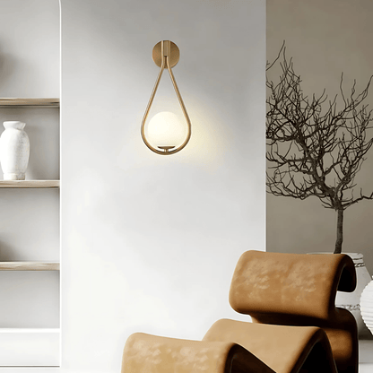 Teardrop Wall Light Fixture Elegant Modern Finishes Set NALANI