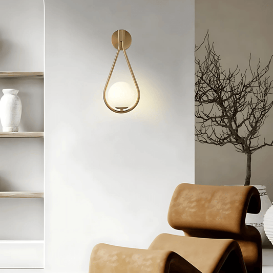 Teardrop Wall Light Fixture Elegant Modern Finishes Set NALANI