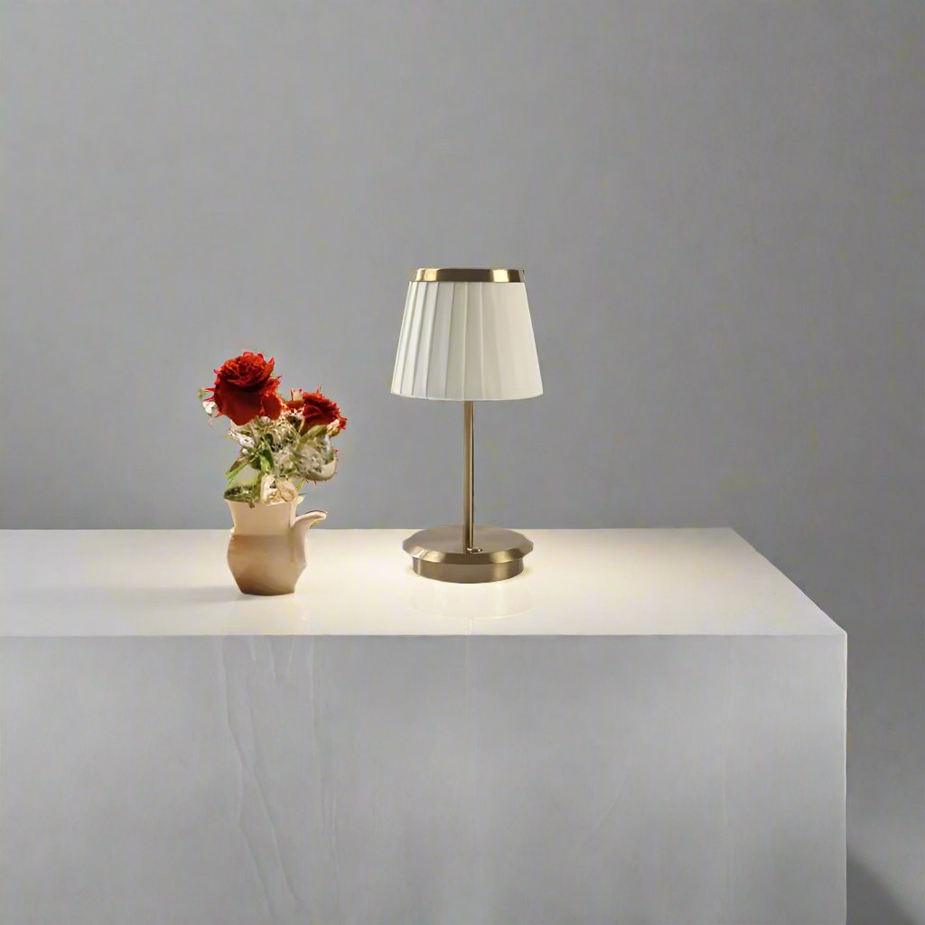 Timeless Grace Lamp with Adjustable LED Lighting and Iron Frame Design Silver NALANI