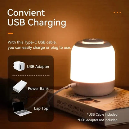 Touch Sensor LED Bedside Lamp For Kids USB Rechargeable NALANI