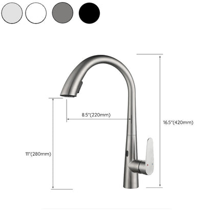 Touchless Gooseneck Kitchen Faucet With Pull Down Sprayer NALANI