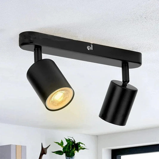 Track Adjustable Spotlight for Flexible Lighting Solutions Black 2 Heads NALANI