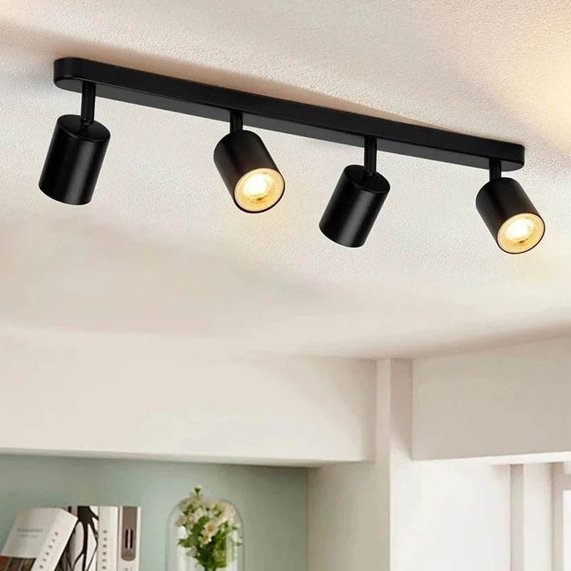 Track Adjustable Spotlight for Flexible Lighting Solutions Black 4 Heads NALANI