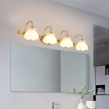 Traditional Brass LED Vanity Light 2 3 4 Heads Wall Mount NALANI